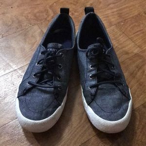 BARELY WORN Grey Sperry Sneakers
